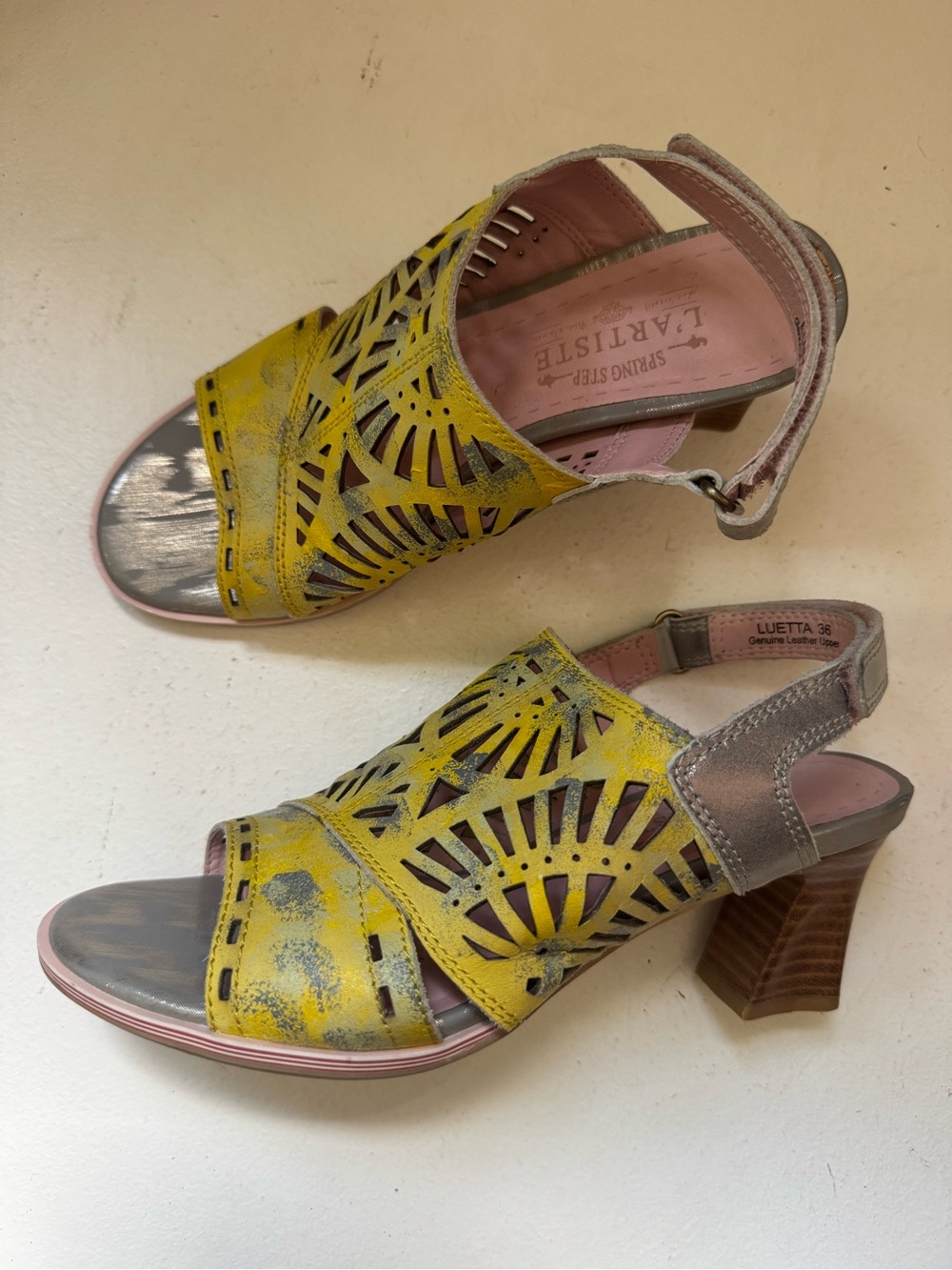 L'Artiste by Spring Step Luetta leather slingback sandals 36